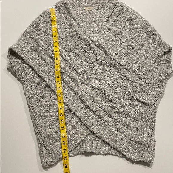 Anthropologie • sleeping on snow rap style cableknit heather gray shrug •  XS/S - Picture 15 of 16